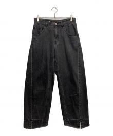 Adam et Rope（アダム エ ロペ）の古着「ルーズフィットアジャストデニム」｜ブラック
