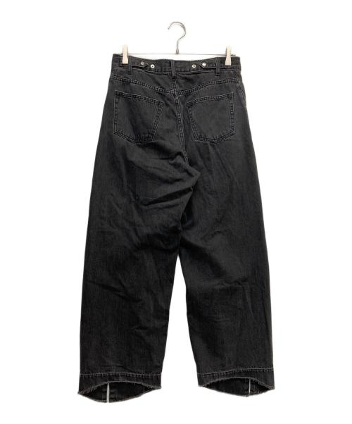 Adam et Rope（アダム エ ロペ）Adam et Rope (アダム エ ロペ) ルーズフィットアジャストデニム ブラック サイズ:38の古着・服飾アイテム