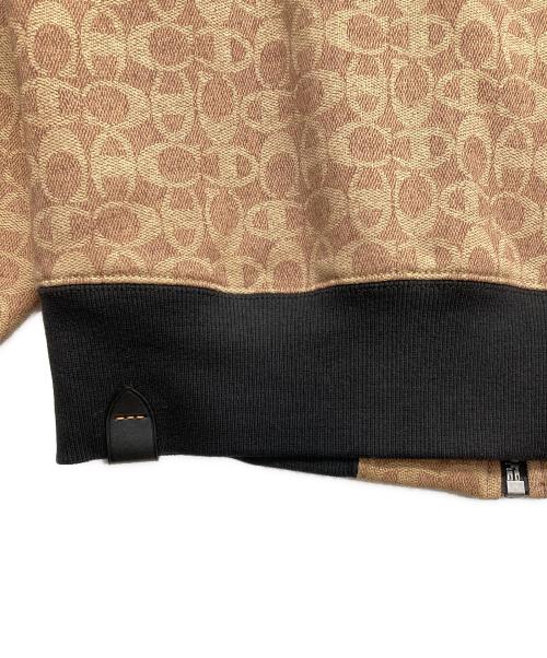 COACH（コーチ）COACH (コーチ) Champion (チャンピオン) スーパー フリース シグネチャー ジップ フーディー ブラウン サイズ:XSの古着・服飾アイテム