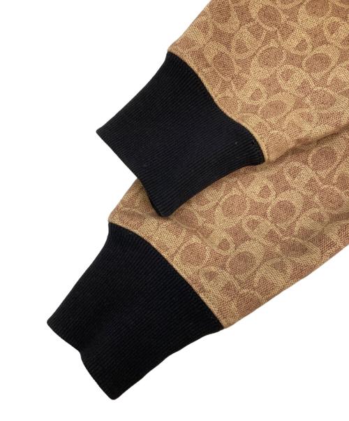 COACH（コーチ）COACH (コーチ) Champion (チャンピオン) スーパー フリース シグネチャー ジップ フーディー ブラウン サイズ:XSの古着・服飾アイテム