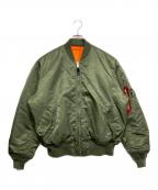 ALPHAアルファ）の古着「MA-1ジャケット」｜グリーン