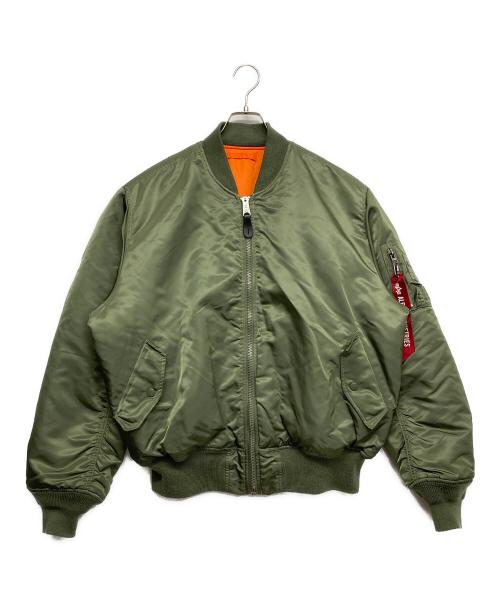 ALPHA（アルファ）ALPHA (アルファ) MA-1ジャケット グリーン サイズ:XLの古着・服飾アイテム