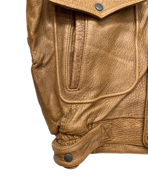 great（グレート）great (グレート) Ｇ-1ラムレザージャケット ブラウン サイズ:XLの古着・服飾アイテム