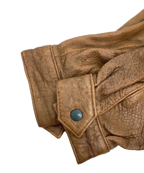 great（グレート）great (グレート) Ｇ-1ラムレザージャケット ブラウン サイズ:XLの古着・服飾アイテム