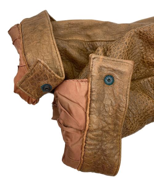 great（グレート）great (グレート) Ｇ-1ラムレザージャケット ブラウン サイズ:XLの古着・服飾アイテム