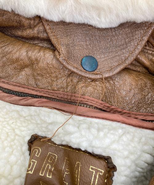 great（グレート）great (グレート) Ｇ-1ラムレザージャケット ブラウン サイズ:XLの古着・服飾アイテム