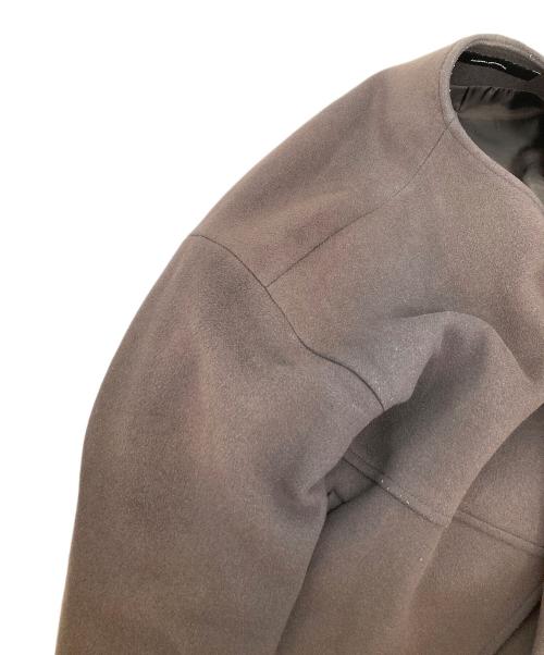 JOURNAL STANDARD（ジャーナルスタンダード）JOURNAL STANDARD (ジャーナルスタンダード) スーパー140ビーバーノーカラーショートコート ブラウン サイズ:Sの古着・服飾アイテム