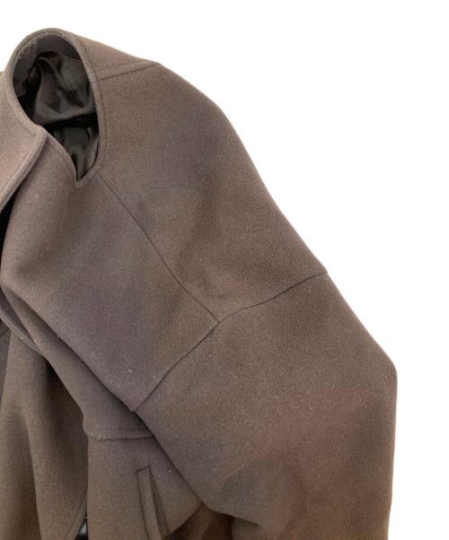 JOURNAL STANDARD（ジャーナルスタンダード）JOURNAL STANDARD (ジャーナルスタンダード) スーパー140ビーバーノーカラーショートコート ブラウン サイズ:Sの古着・服飾アイテム