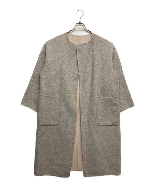 MACKINTOSH PHILOSOPHY（マッキントッシュ フィロソフィー）MACKINTOSH PHILOSOPHY (マッキントッシュ フィロソフィー) ノーカラーコート グレー サイズ:38の古着・服飾アイテム