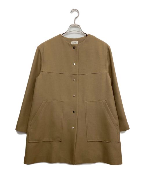IENA（イエナ）IENA (イエナ) BOXYノーカラーコート ブラウン サイズ:36の古着・服飾アイテム
