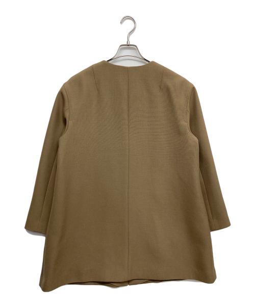 IENA（イエナ）IENA (イエナ) BOXYノーカラーコート ブラウン サイズ:36の古着・服飾アイテム