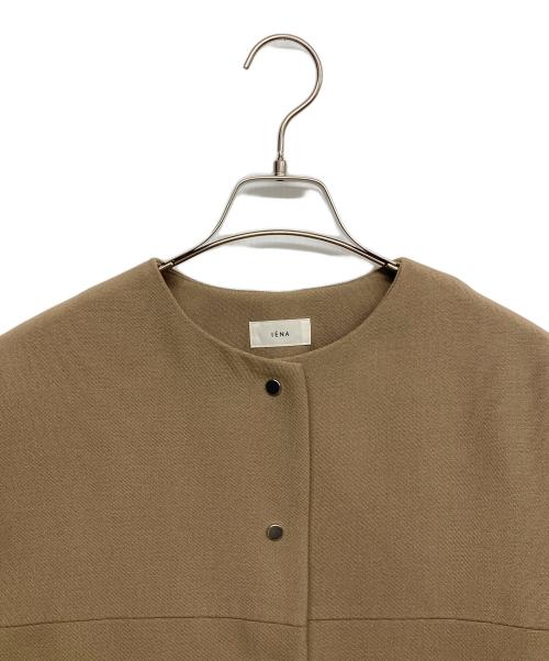 IENA（イエナ）IENA (イエナ) BOXYノーカラーコート ブラウン サイズ:36の古着・服飾アイテム