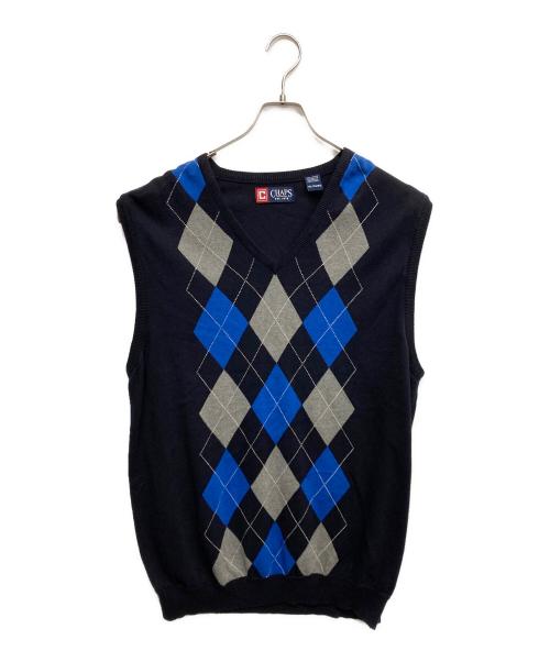 CHAPS（チャップス）CHAPS (チャップス) ニットベスト ネイビー サイズ:XLの古着・服飾アイテム