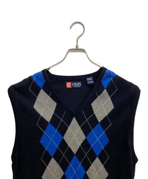 CHAPS（チャップス）CHAPS (チャップス) ニットベスト ネイビー サイズ:XLの古着・服飾アイテム