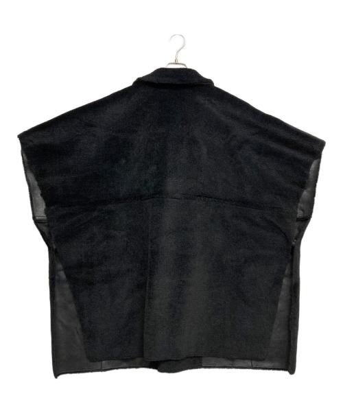 Ameri（アメリ）AMERI (アメリ) リバーシブルボアポンチョコート ブラック サイズ:Fの古着・服飾アイテム