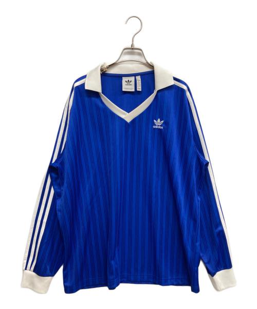 adidas（アディダス）adidas (アディダス) アディカラー ピケ サッカー長袖Tシャツ ブルー サイズ:XLの古着・服飾アイテム