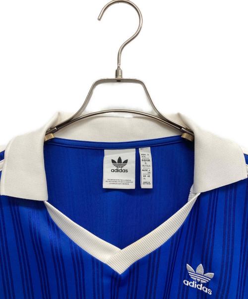 adidas（アディダス）adidas (アディダス) アディカラー ピケ サッカー長袖Tシャツ ブルー サイズ:XLの古着・服飾アイテム