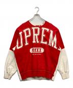 SUPREMEシュプリーム）の古着「Overprint Crewneck Sweatshirt」｜レッド