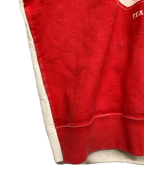 SUPREME（シュプリーム）SUPREME (シュプリーム) Overprint Crewneck Sweatshirt レッド サイズ:LARGEの古着・服飾アイテム