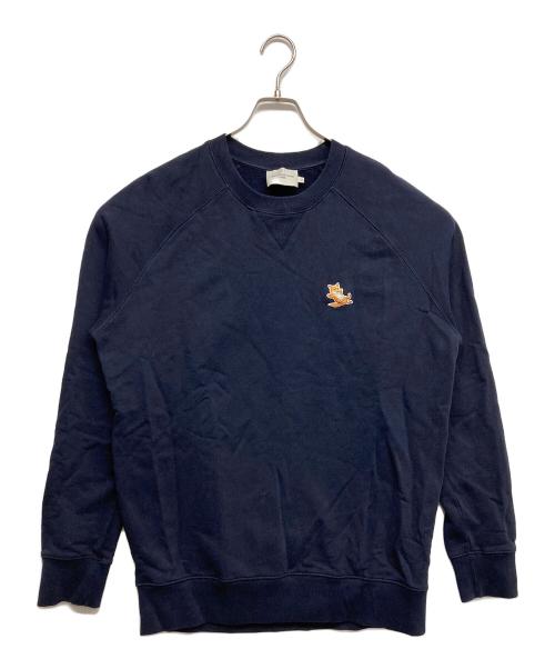 maison kitsune（メゾンキツネ）maison kitsune (メゾンキツネ) Chillax Fox Patch Classic Sweatshirt ネイビー サイズ:XLの古着・服飾アイテム
