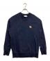 maison kitsune（メゾンキツネ）の古着「Chillax Fox Patch Classic Sweatshirt」｜ネイビー