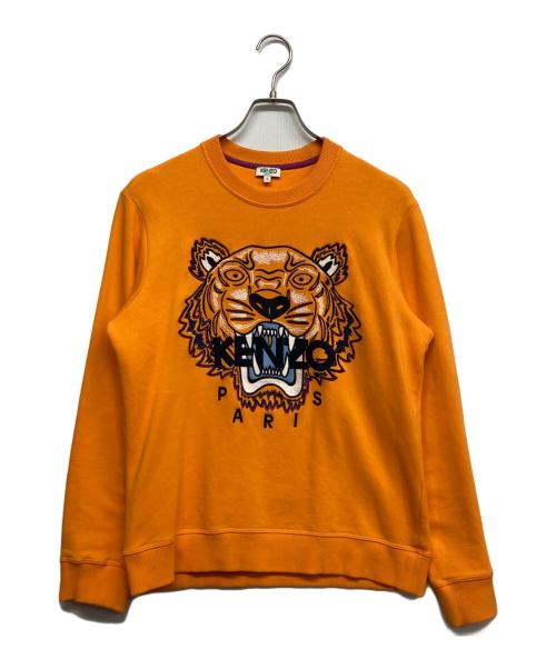 KENZO（ケンゾー）KENZO (ケンゾー) タイガー刺繍 ロゴスウェット オレンジ サイズ:Ｓの古着・服飾アイテム