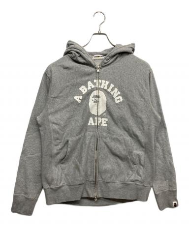 ★新品未使用 アベイシングエイプ ジップアップフーデッド サイズL 中古・古着通販】A BATHING APE (ア ベイシング エイプ) ロゴジップ