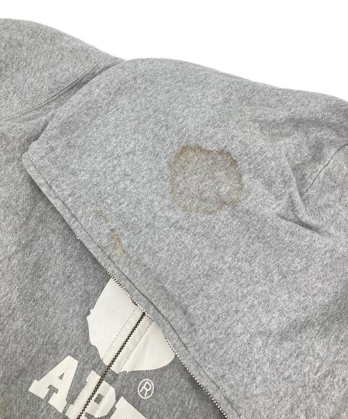A BATHING APE（ア ベイシング エイプ）A BATHING APE (ア ベイシング エイプ) ロゴジップアップパーカー グレー サイズ:Mの古着・服飾アイテム