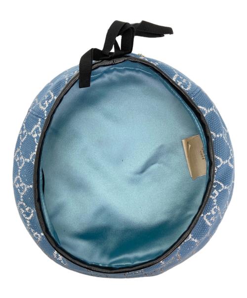 GUCCI（グッチ）GUCCI (グッチ) GGラメ ベレーハット ブルー サイズ:56㎝の古着・服飾アイテム