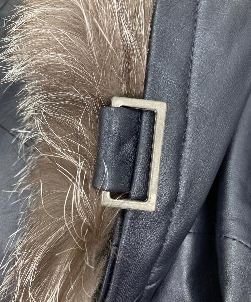 BALMAIN（バルマン）BALMAIN (バルマン) ファー付ラムレザーコート ブラック サイズ:11の古着・服飾アイテム