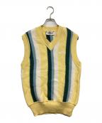 AUTRYオートリ―）の古着「Autry Multi Stripe Knit Vest As It Is」｜イエロー