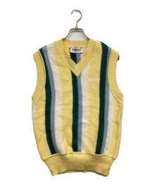 AUTRY（オートリ―）の古着「Autry Multi Stripe Knit Vest As It Is」｜イエロー