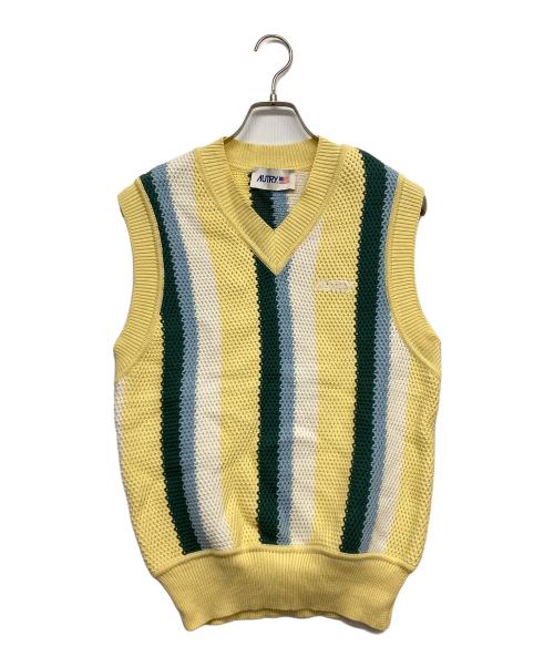 AUTRY（オートリ―）AUTRY (オートリ―) Autry Multi Stripe Knit Vest As It Is イエロー サイズ:無しの古着・服飾アイテム