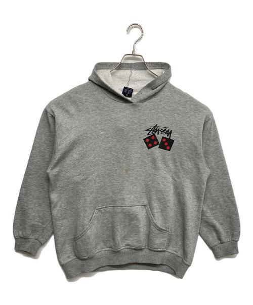 stussy（ステューシー）stussy (ステューシー) ダイスロゴパーカー グレー サイズ:Lの古着・服飾アイテム