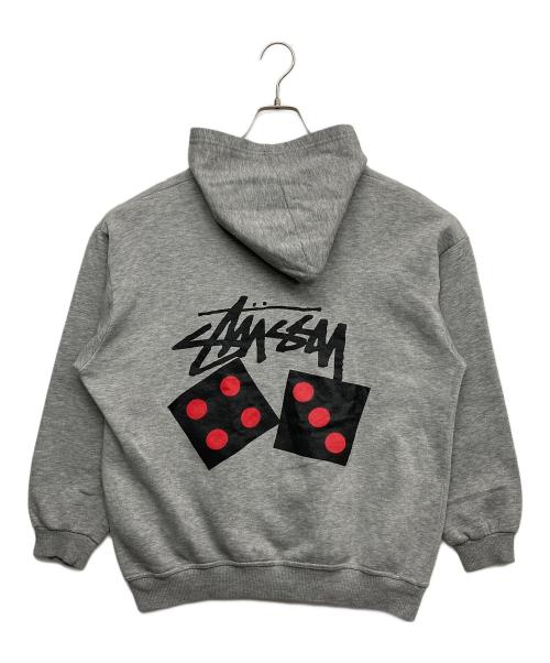 stussy（ステューシー）stussy (ステューシー) ダイスロゴパーカー グレー サイズ:Lの古着・服飾アイテム