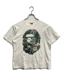 BAPE BY A BATHING APE（ベイプバイアベイシングエイプ）の古着「プリントTシャツ」｜ホワイト
