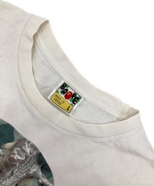 BAPE BY A BATHING APE（ベイプバイアベイシングエイプ）BAPE BY A BATHING APE (ベイプバイアベイシングエイプ) プリントTシャツ ホワイト サイズ:Lの古着・服飾アイテム