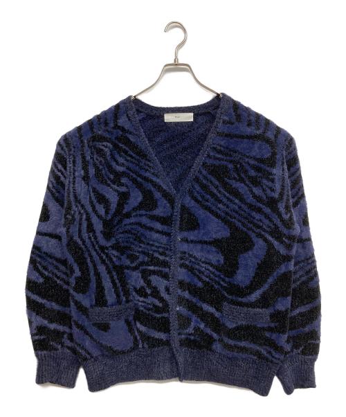 TOGA PULLA（トーガ プルラ）TOGA PULLA (トーガ プルラ) モールニットジャガードカーディガン ネイビー サイズ:38の古着・服飾アイテム