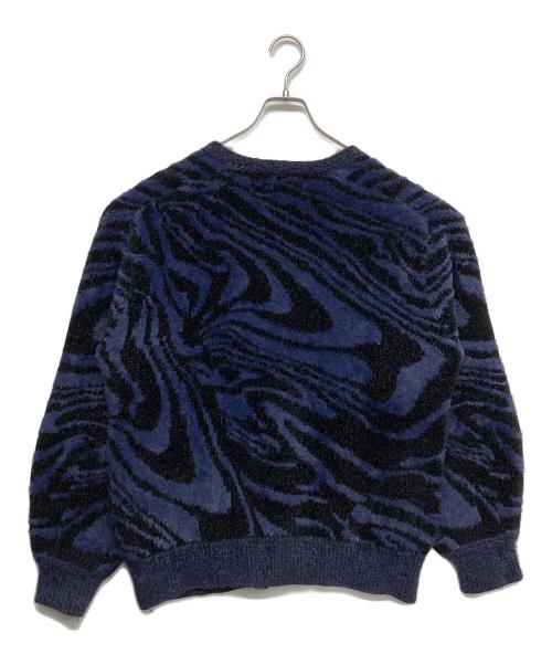 TOGA PULLA（トーガ プルラ）TOGA PULLA (トーガ プルラ) モールニットジャガードカーディガン ネイビー サイズ:38の古着・服飾アイテム