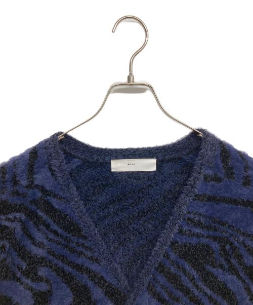 TOGA PULLA（トーガ プルラ）TOGA PULLA (トーガ プルラ) モールニットジャガードカーディガン ネイビー サイズ:38の古着・服飾アイテム