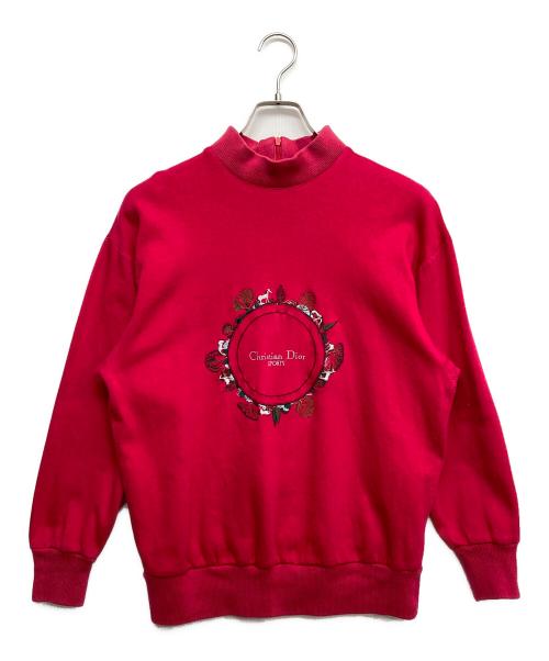 Christian Dior Sports（クリスチャン ディオールスポーツ）Christian Dior Sports (クリスチャン ディオールスポーツ) 刺繍ロゴスウエット ピンク サイズ:Sの古着・服飾アイテム