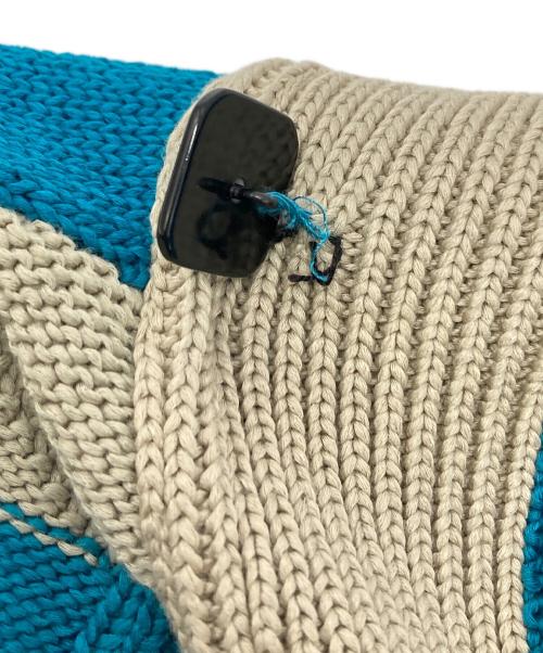 KIKO KOSTADINOV（キコ・コスタディノフ）KIKO KOSTADINOV (キコ・コスタディノフ) Merli Twinset Cardigan ブルー×ベージュ サイズ:48の古着・服飾アイテム