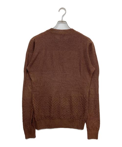 ALFREDO（アルフレード）ALFREDO (アルフレード) リネンニット ブラウン サイズ:Sの古着・服飾アイテム