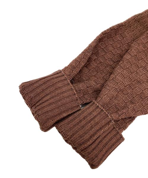 ALFREDO（アルフレード）ALFREDO (アルフレード) リネンニット ブラウン サイズ:Sの古着・服飾アイテム