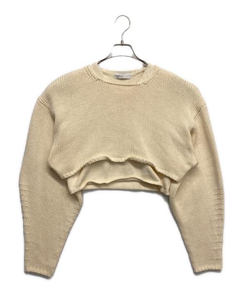 ETRE TOKYO（エトレトウキョウ）ETRE TOKYO (エトレトウキョウ) ツーピースクロップドニット ベージュ サイズ:FREEの古着・服飾アイテム