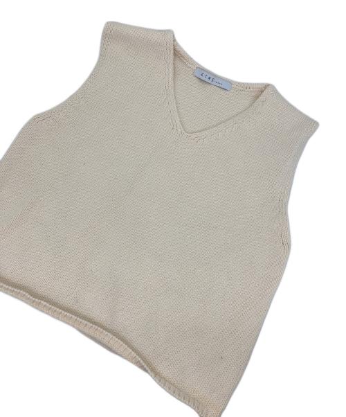 ETRE TOKYO（エトレトウキョウ）ETRE TOKYO (エトレトウキョウ) ツーピースクロップドニット ベージュ サイズ:FREEの古着・服飾アイテム