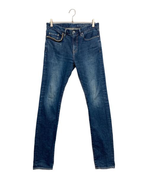 Hysteric Glamour（ヒステリックグラマー）Hysteric Glamour (ヒステリックグラマー) スタッズデニムパンツ インディゴ サイズ:W31の古着・服飾アイテム