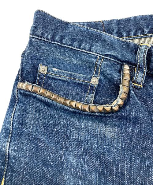 Hysteric Glamour（ヒステリックグラマー）Hysteric Glamour (ヒステリックグラマー) スタッズデニムパンツ インディゴ サイズ:W31の古着・服飾アイテム