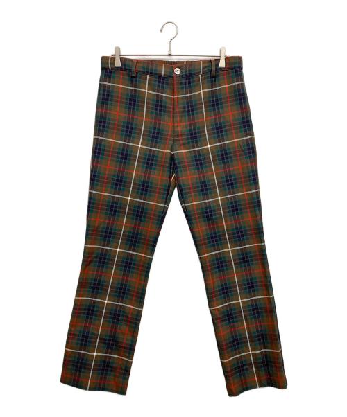 marton mills（マートンミルズ）marton mills (マートンミルズ) チェックパンツ ブラウン サイズ:2の古着・服飾アイテム