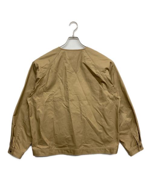 UNFOLK（アンフォーク）UNFOLK (アンフォーク) Ventile gabardine nocollar blouson ベージュ サイズ:2の古着・服飾アイテム